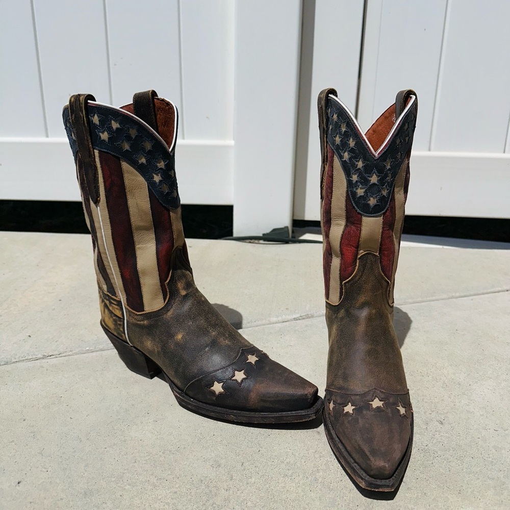 Love Leather Cowboy Boots Stars & Stripes